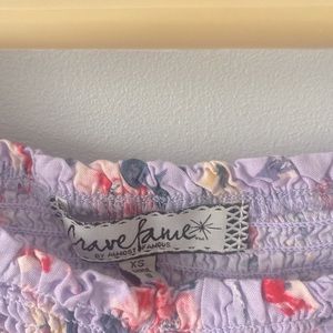 Floral square neck top